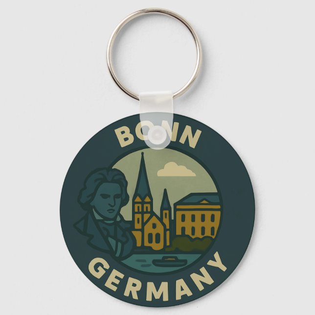 Bonn Germany City Art Keychain (Front)