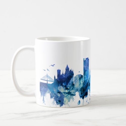 Bonn Germany Skyline Blue Coffee Mug
