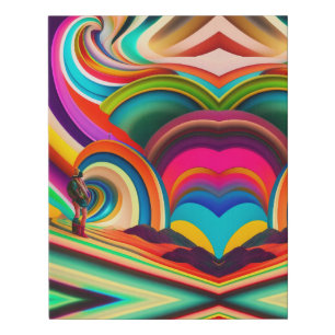 Bonnaroo abstract art faux canvas print