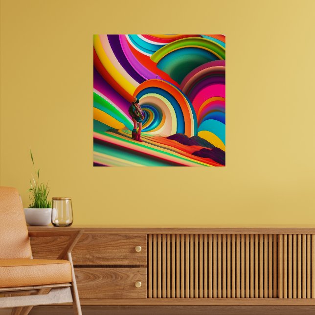 Bonnaroo Festival Poster | Retro Psychedelic Music (Living Room 2)