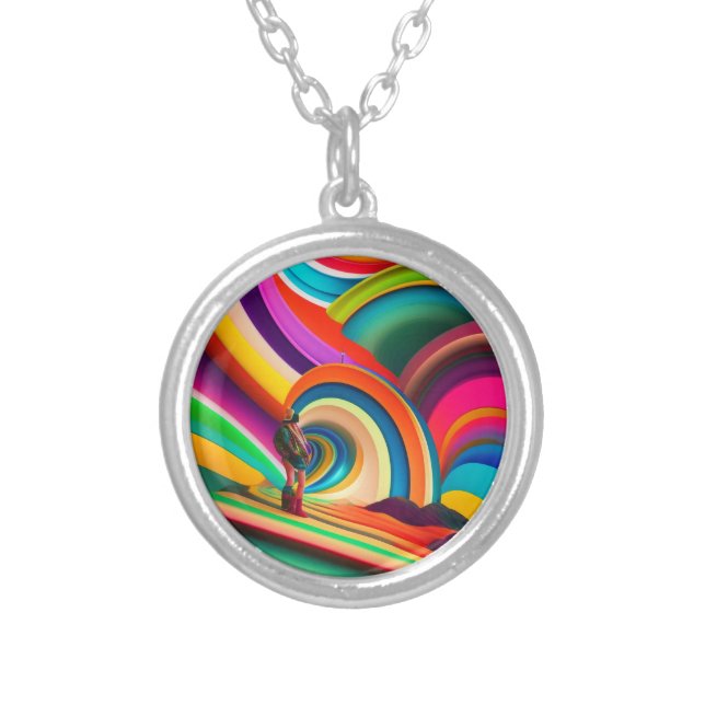 Bonnaroo Silver-Plated Necklace – Music Festival  (Front)