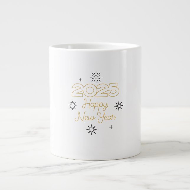 Bonne année 2025 giant coffee mug (Front)