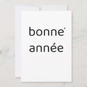 Bonne année - minimalistic typography card