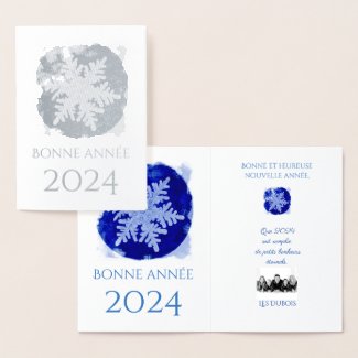 Bonne Annee - snowflake - 2024 silver 