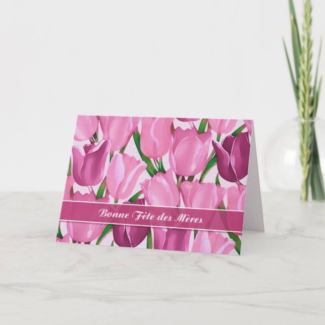 Bonne Fête des Mères Mother's Day Card in French (Front)