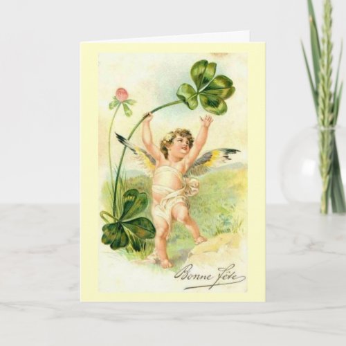 Bonne Fete  Happy Holiday _ Vintage Card
