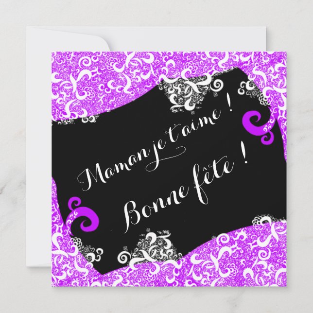 Bonne fête maman - Motif dentelle Card (Front)