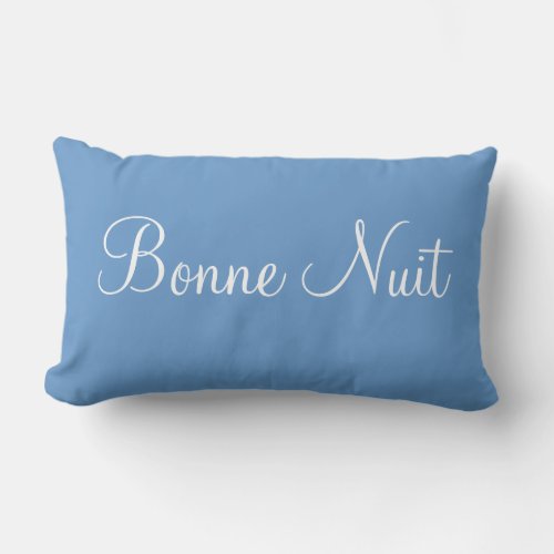 Bonne Nuit Bonjour Decorative Bedroom Accent Lumbar Pillow