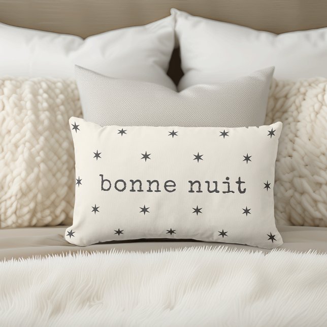Bonne Nuit | French Farmhouse Style Lumbar Pillow (Creator Uploaded)