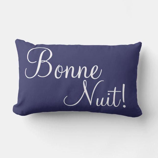 Bonne Nuit Lumbar Pillow (Front)