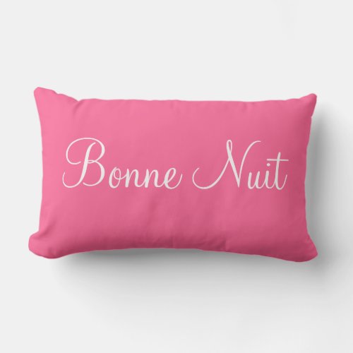 Bonne Nuit _ Sweet Dreams _ Pink Pillow
