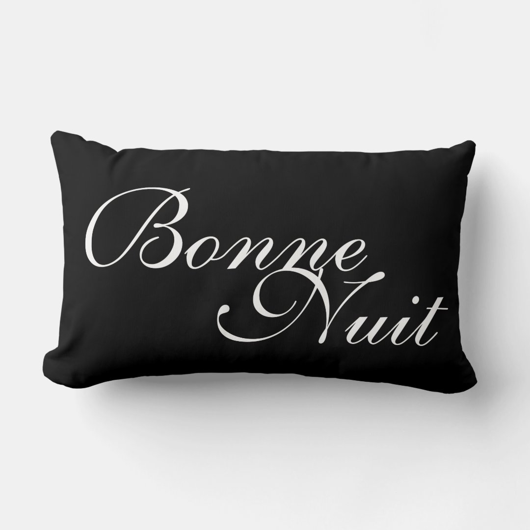 Bonne Nuit Throw Pillow | Zazzle