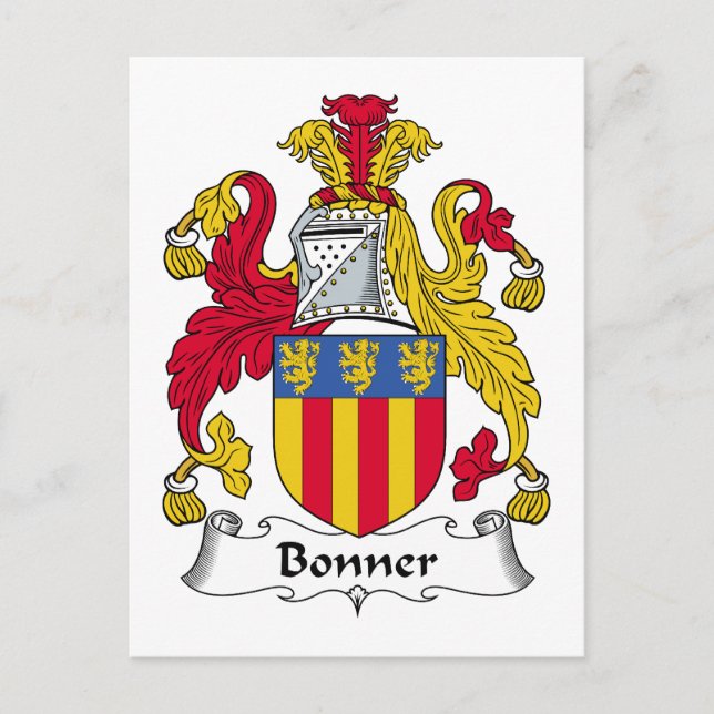 Bonner Family Crest Postcard (Front)