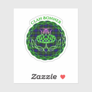 Bonner Scottish Tartan Celtic Thistle Sticker