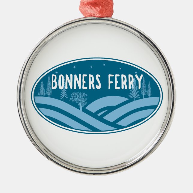 Bonners Ferry Idaho Outdoors Metal Ornament (Front)