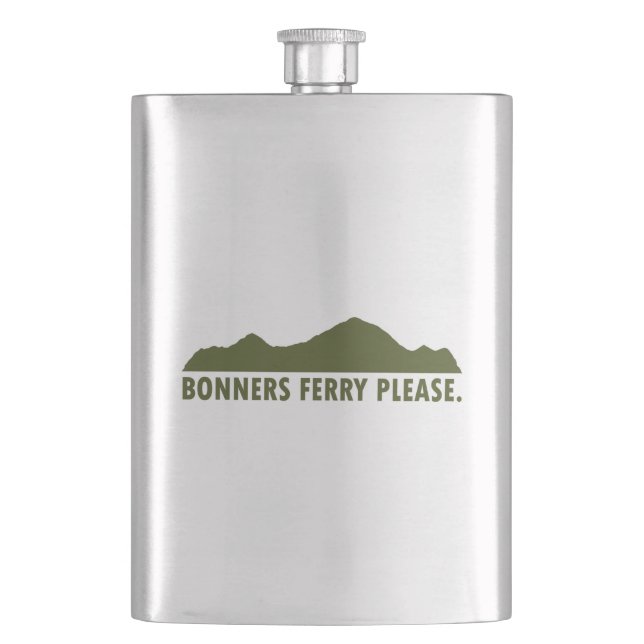 Bonners Ferry Idaho Please Flask (Front)