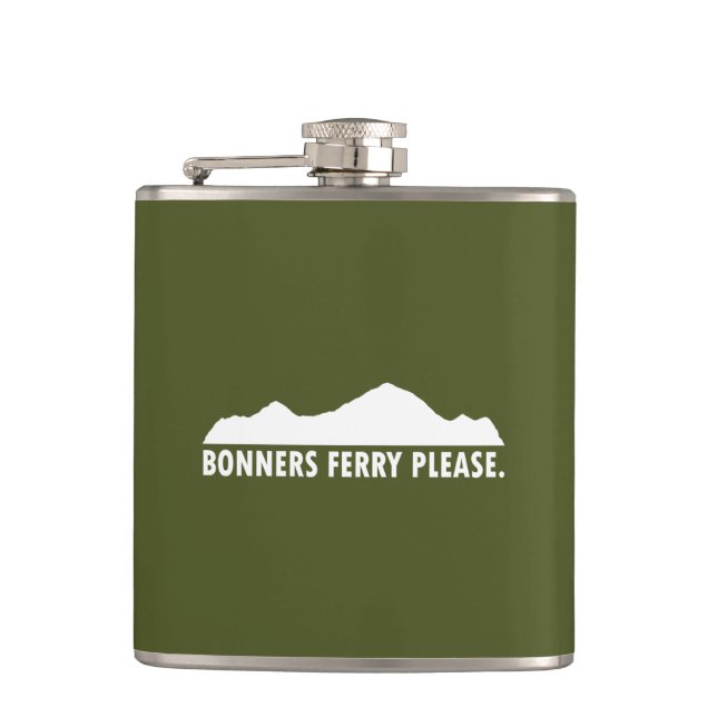 Bonners Ferry Idaho Please Flask (Front)