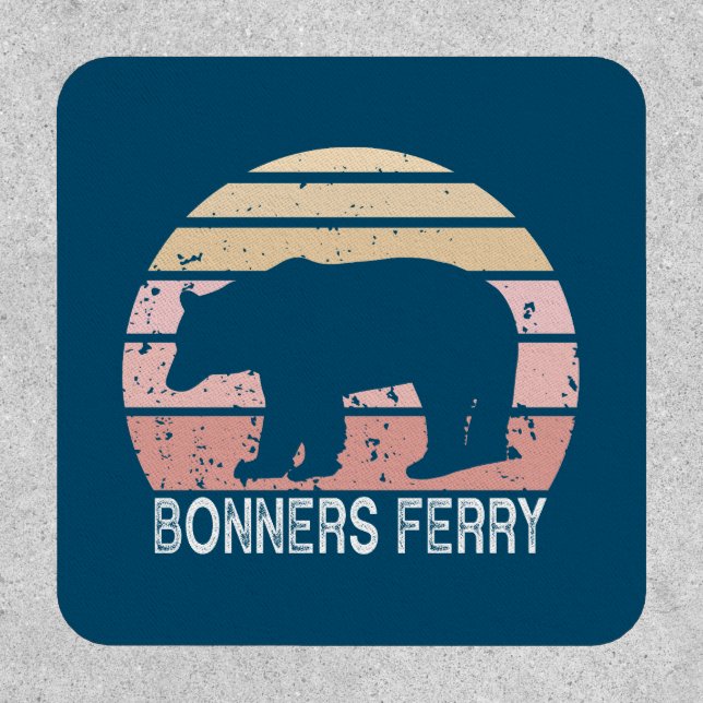 Bonners Ferry Idaho Retro Bear Patch (Front)