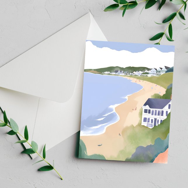 Bonnet Shores | Rhode Island Beach Watercolor Card (Creator Uploaded)