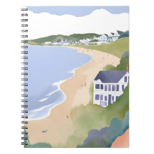 Bonnet Shores Rhode Island Beach Watercolor Notebook