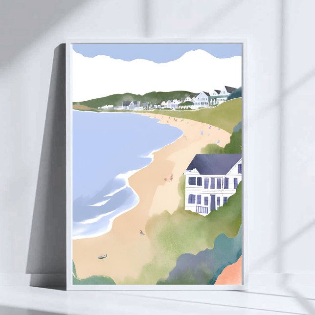 Bonnet Shores | Rhode Island Beach Watercolor Poster (Creator Uploaded)