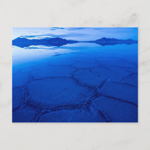 Bonneville Salt Flats In Winter - Utah Postcard