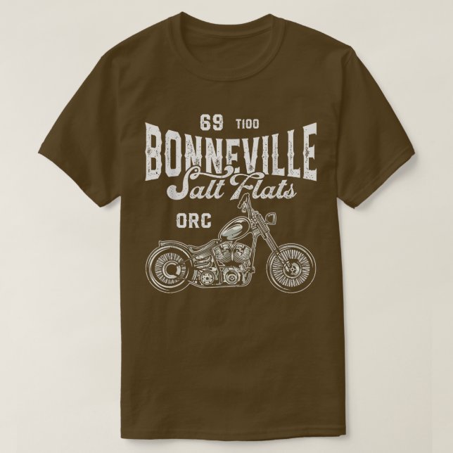 Bonneville Salt Flats Motorcycle Racing Biker Love T-Shirt (Design Front)