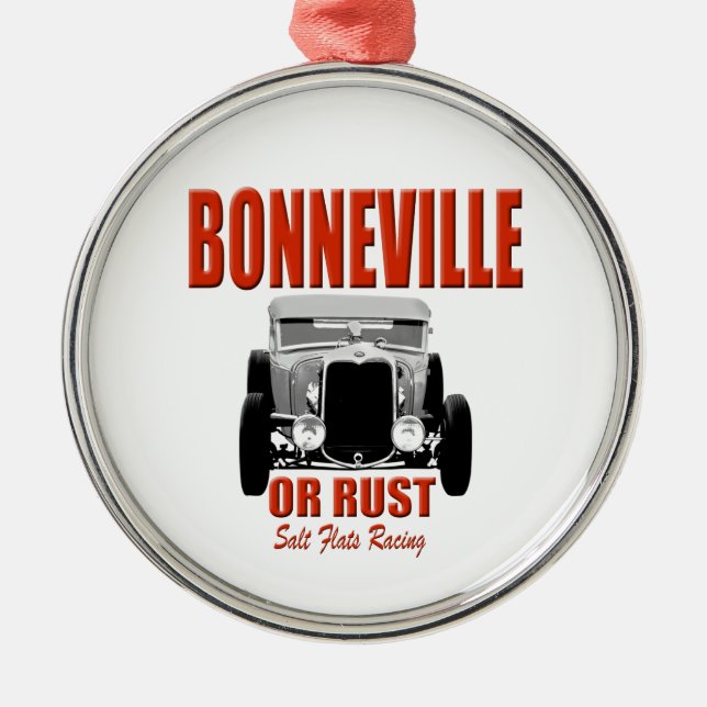 bonneville salt flats racing metal ornament (Front)