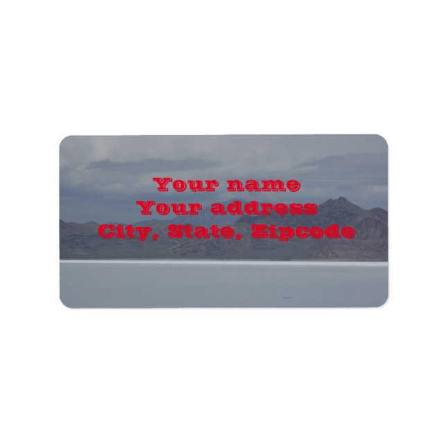 Bonneville Salt Flats Utah Label (Front)