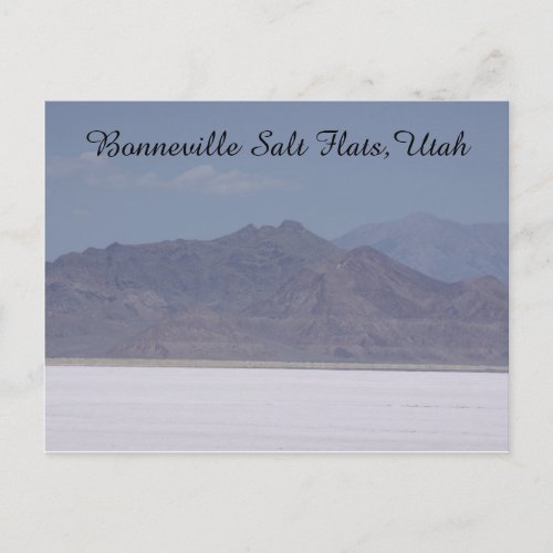 Bonneville Salt Flats Utah Postcard