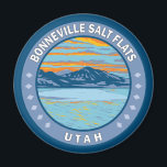 Bonneville Salt Flats Utah Travel Art Vintage Magnet<br><div class="desc">Bonneville Salt Flats vector artwork design. They are a densely packed salt pan in Tooele County in northwestern Utah.</div>