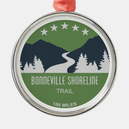 Bonneville Shoreline Trail Metal Ornament