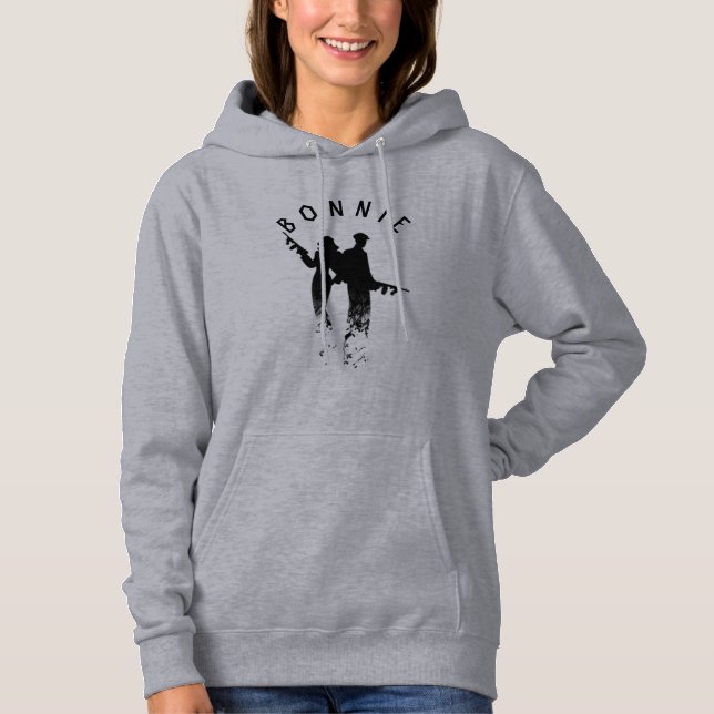 Bonnie and Clyde | Bonnie Grey Women's Hoodie (Front)