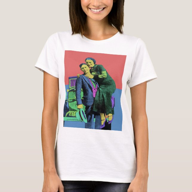 Bonnie and Clyde Pop Art T-Shirt (Front)