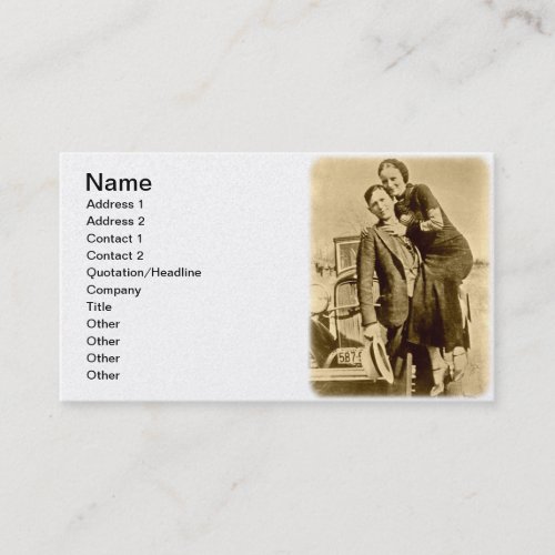 Bonnie and Clyde _ The Barrow Gang Business Card