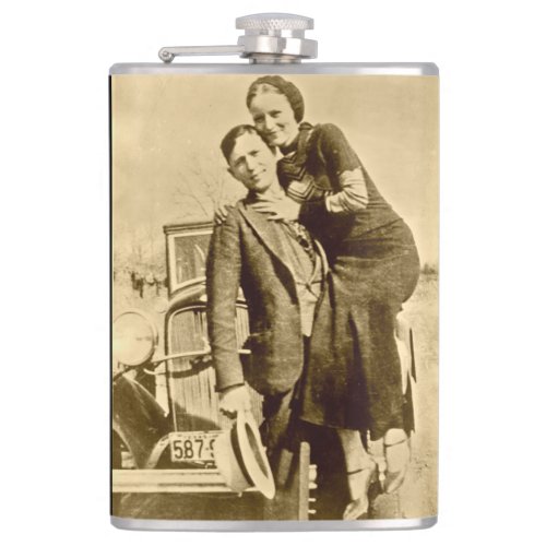 Bonnie and Clyde _ The Barrow Gang Flask