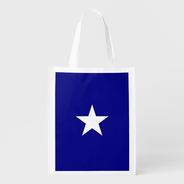 Bonnie Blue Flag Grocery Bag (Front)