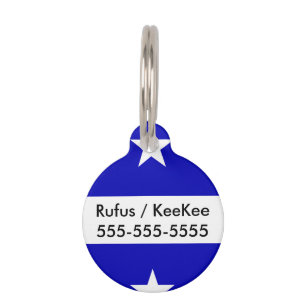 Bonnie Blue Flag Pet Name Tag