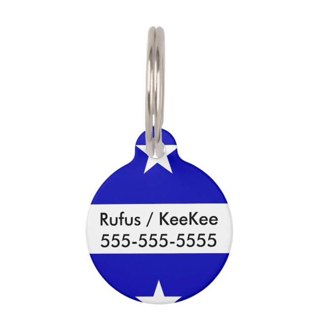 Bonnie Blue Flag Pet Name Tag (Front)