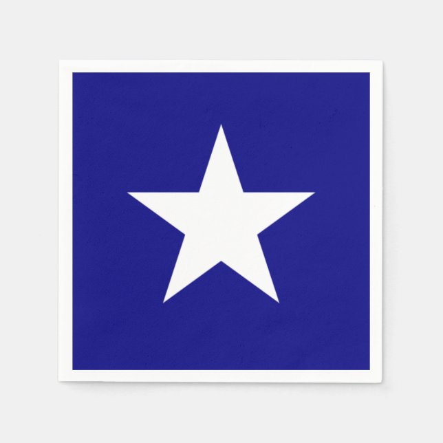 Bonnie Blue Flag White Star Paper Napkins (Front)