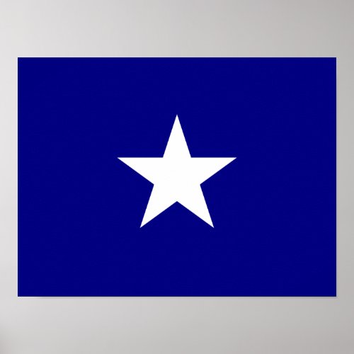 Bonnie Blue Flag White Star Poster