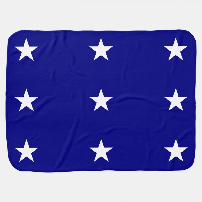 Bonnie Blue Flag White Star Swaddle Blanket (Horizontal)