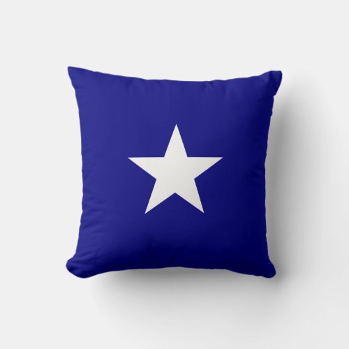 Bonnie Blue Flag White Star Throw Pillow