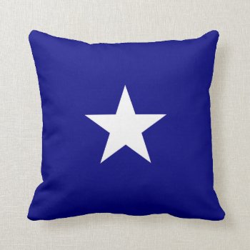 Bonnie Blue Flag White Star Throw Pillow by Classicville at Zazzle