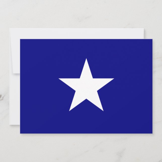 Bonnie Blue Flag with Lone White Star Invitation (Front)