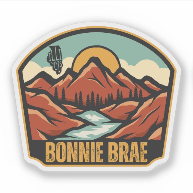 Bonnie Brae, Illinois  Sticker (Front)