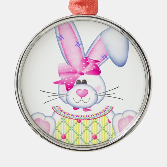 Bonnie Bunny Metal Ornament (Front)