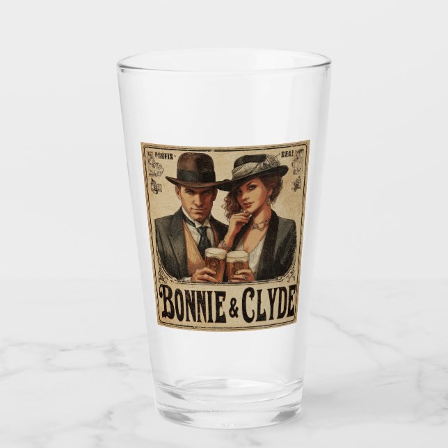 Bonnie & Clyde Brew  Glass (Front)