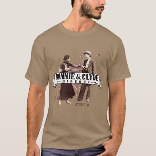 Bonnie  Clyde Hideout Splatter T_Shirt