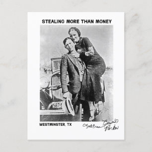 Bonnie & Clyde in Westminster (Texas) Postcard